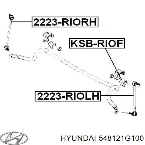 Втулка стойки стабилизатора Hyundai/Kia 548121G100