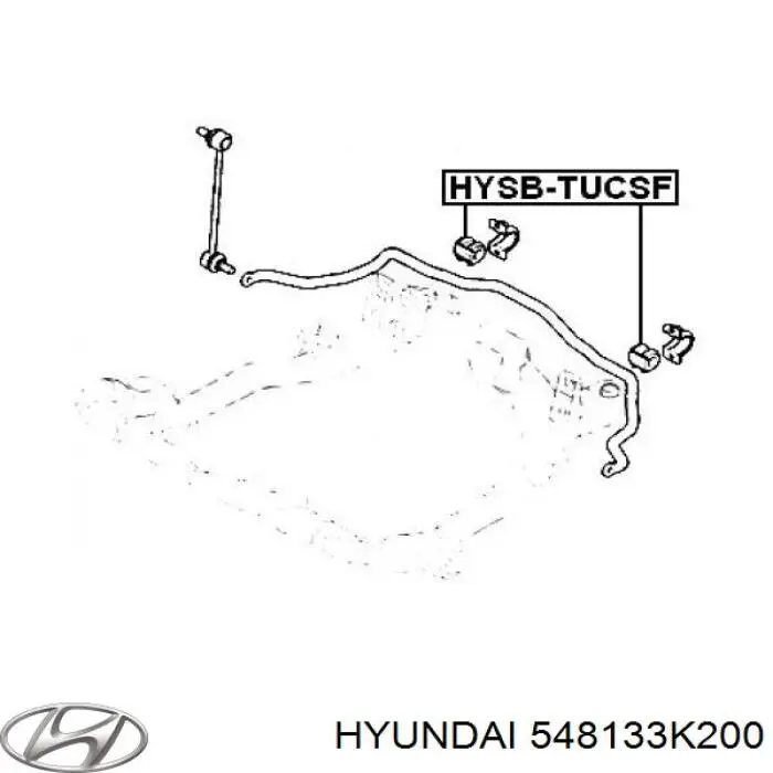Купить 548133K200 Hyundai/Kia Втулки переднего стабилизатора