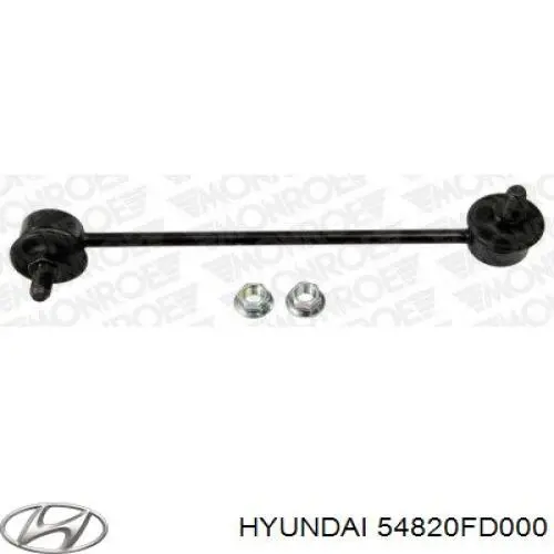 Стойка стабилизатора, переднего, левая Hyundai/Kia 54820FD000