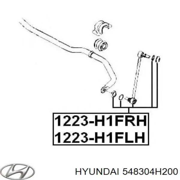 Стойка переднего стабилизатора левая 548304H200 Hyundai/Kia
