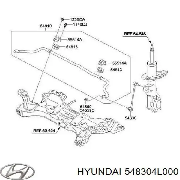 Compre 548304L000 Hyundai/Kia Montante de estabilizador dianteiro
