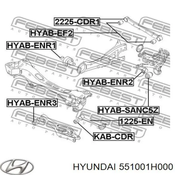 551001H000 Hyundai/Kia рычаг задней подвески поперечный