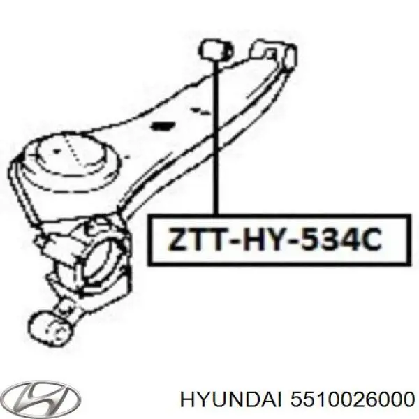 Купить 5510026000 Hyundai/Kia Рычаг (тяга) задней подвески продольный нижний левый