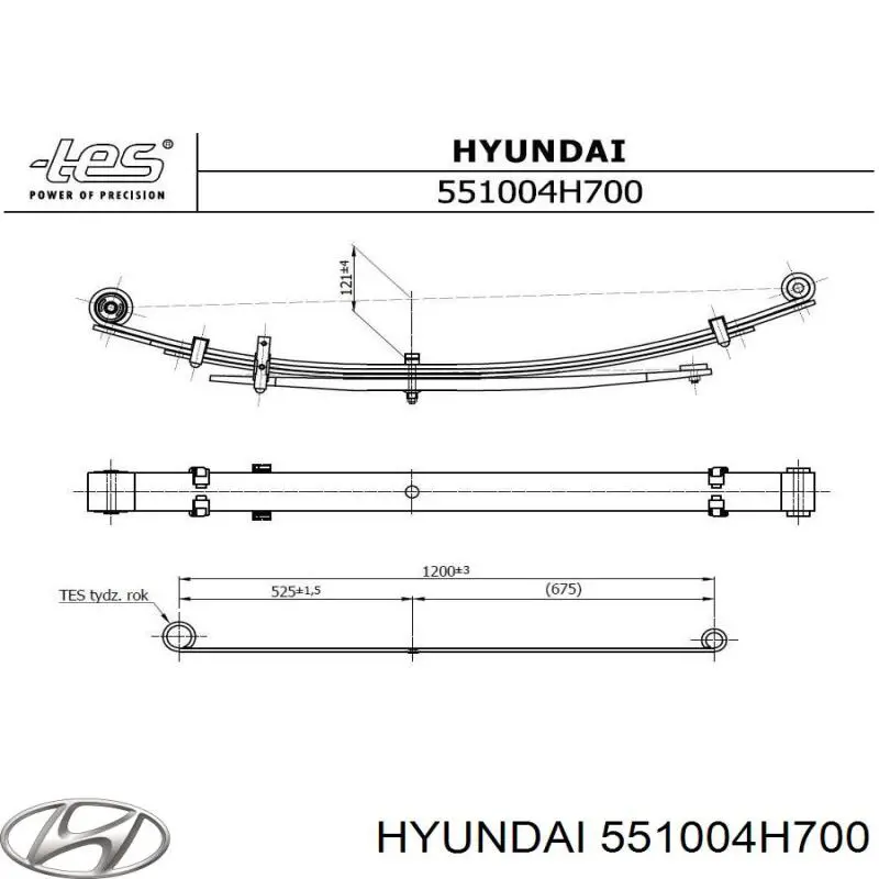551004H700 Hyundai/Kia Задние рессоры