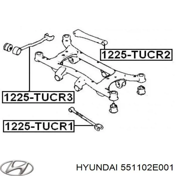 551102E001 Hyundai/Kia тяга продольная задней подвески