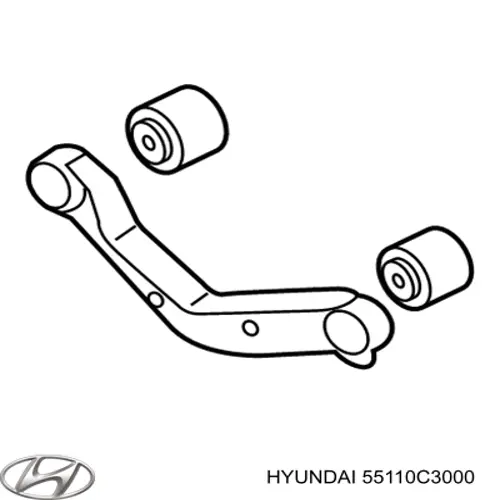 Рычаг задней подвески верхний левый на Hyundai Sonata LF