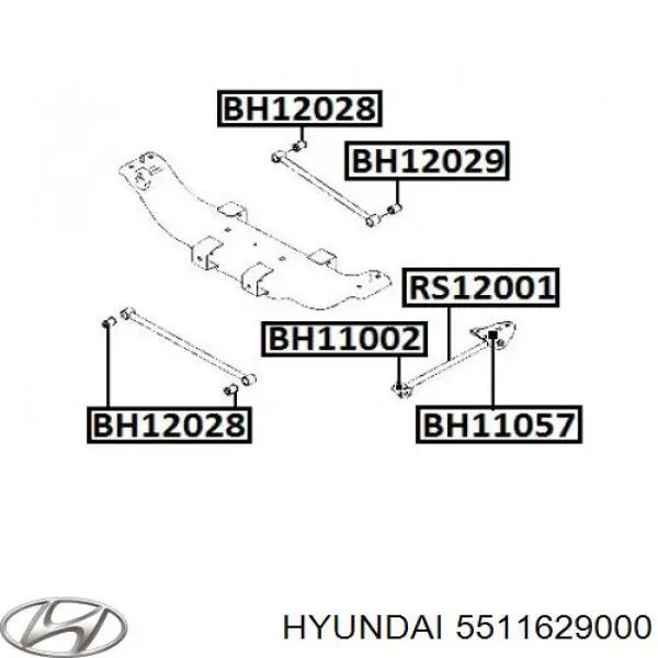 Сайлентблок цапфы задней 5511629000 Hyundai/Kia