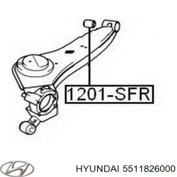 Купить 5511826000 Hyundai/Kia Сайлентблок заднего продольного рычага