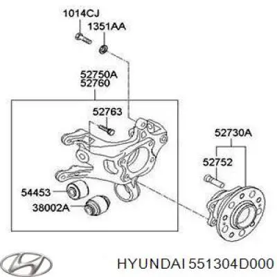 Сайлентблок цапфы Hyundai Elantra 06-12 / Santa Fe 05-