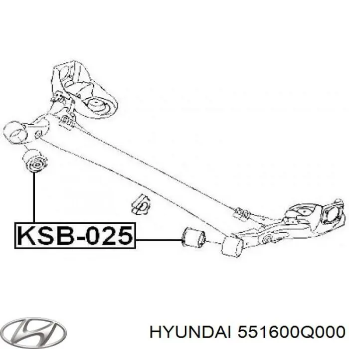 Сайлентблок задней балки (подрамника) 551600Q000 Hyundai/Kia