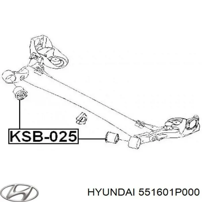 Купить 551601P000 Hyundai/Kia Сайлентблок задней балки