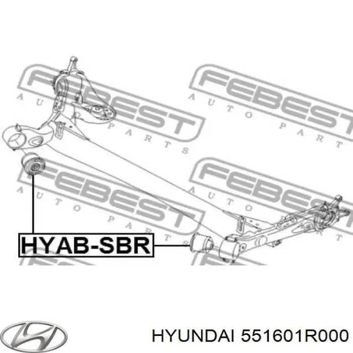 Купить 551601R000 Hyundai/Kia Сайлентблок задней балки