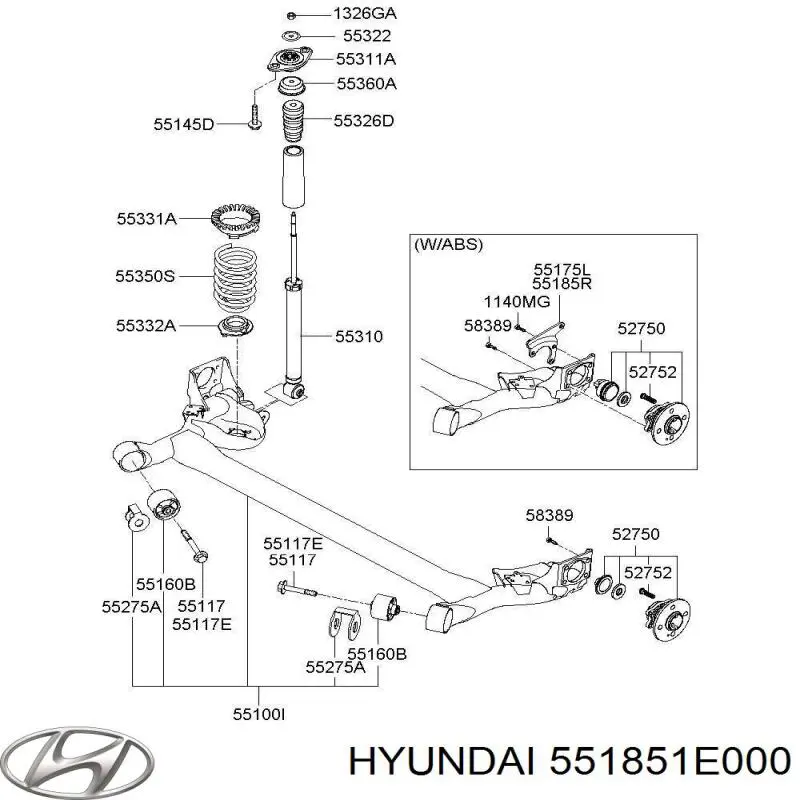  551851E000 Hyundai/Kia