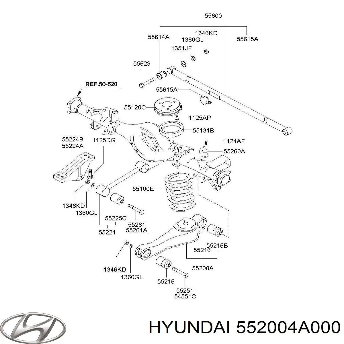 Балансир задний нижний Hyundai/Kia 552004A000 цена, от 126.69 USD