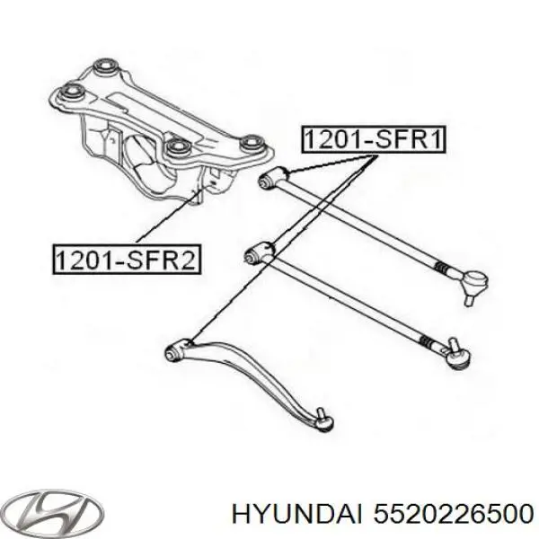 5520226500 Hyundai/Kia рычаг задней подвески нижний левый