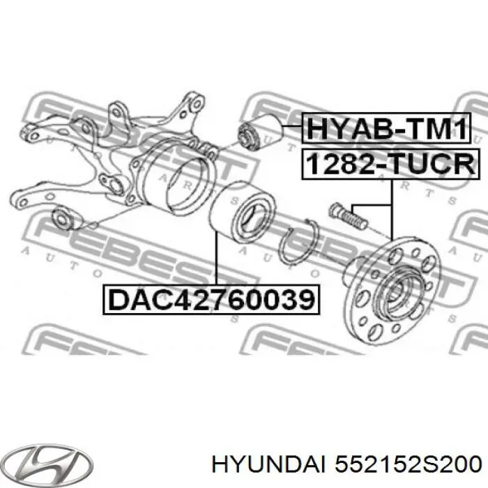 Сайлентблок заднего кулака Hyundai/Kia 552152S200 цена, от 8.46 USD