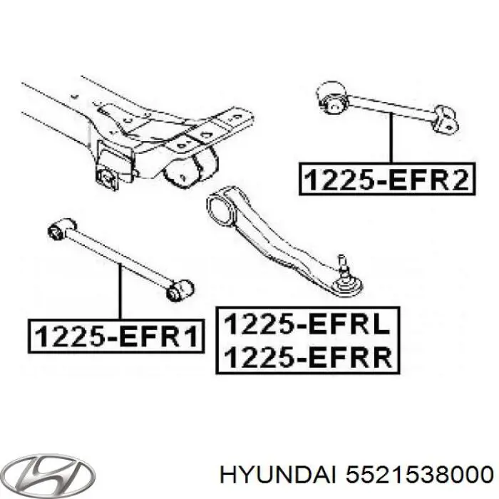 Сайлентблок заднего нижнего рычага Hyundai/Kia 5521538000