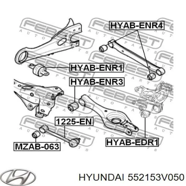 Сайлентблок заднего нижнего рычага Hyundai/Kia 552153V050
