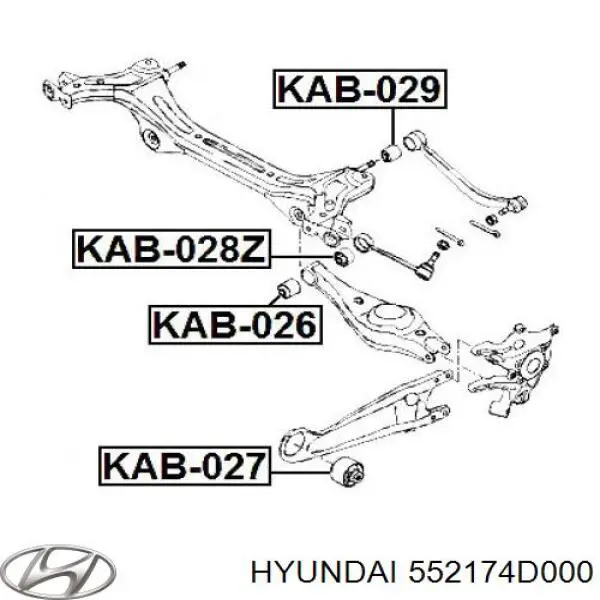 Купить 552174D000 Hyundai/Kia Сайлентблок заднего нижнего рычага