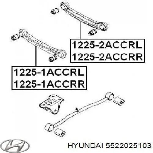 Рычаг задней подвески поперечный правый 5522025103 Hyundai/Kia