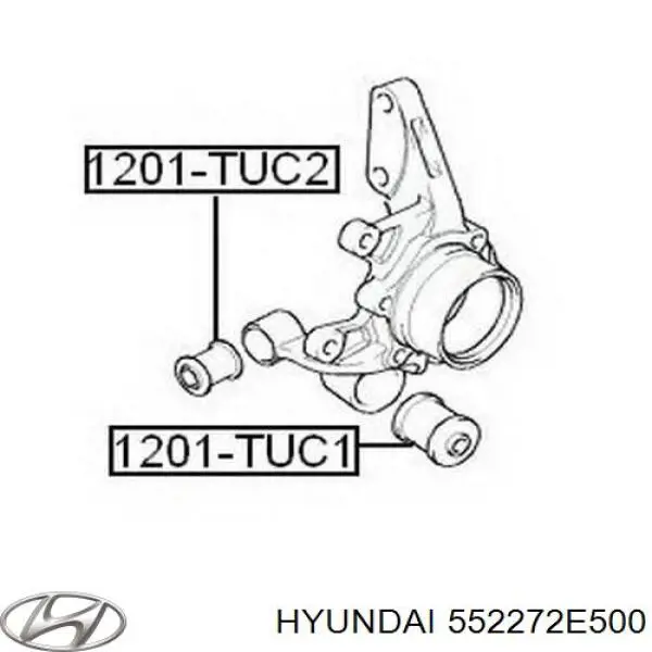 Сайлентблок цапфы задней 552272E500 Hyundai/Kia