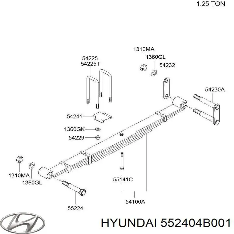 552404B001 Hyundai/Kia Пыльники и отбойники амортизатора