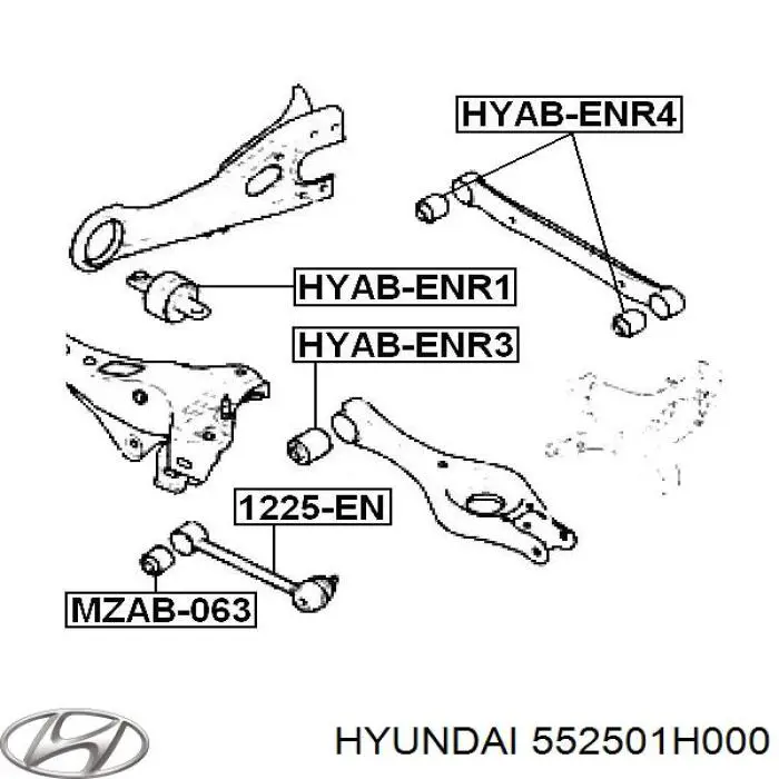 Задняя поперечная тяга Hyundai/Kia 552501H000