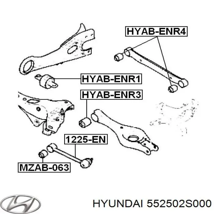 Купить 552502S000 Hyundai/Kia Тяга поперечная задней подвески