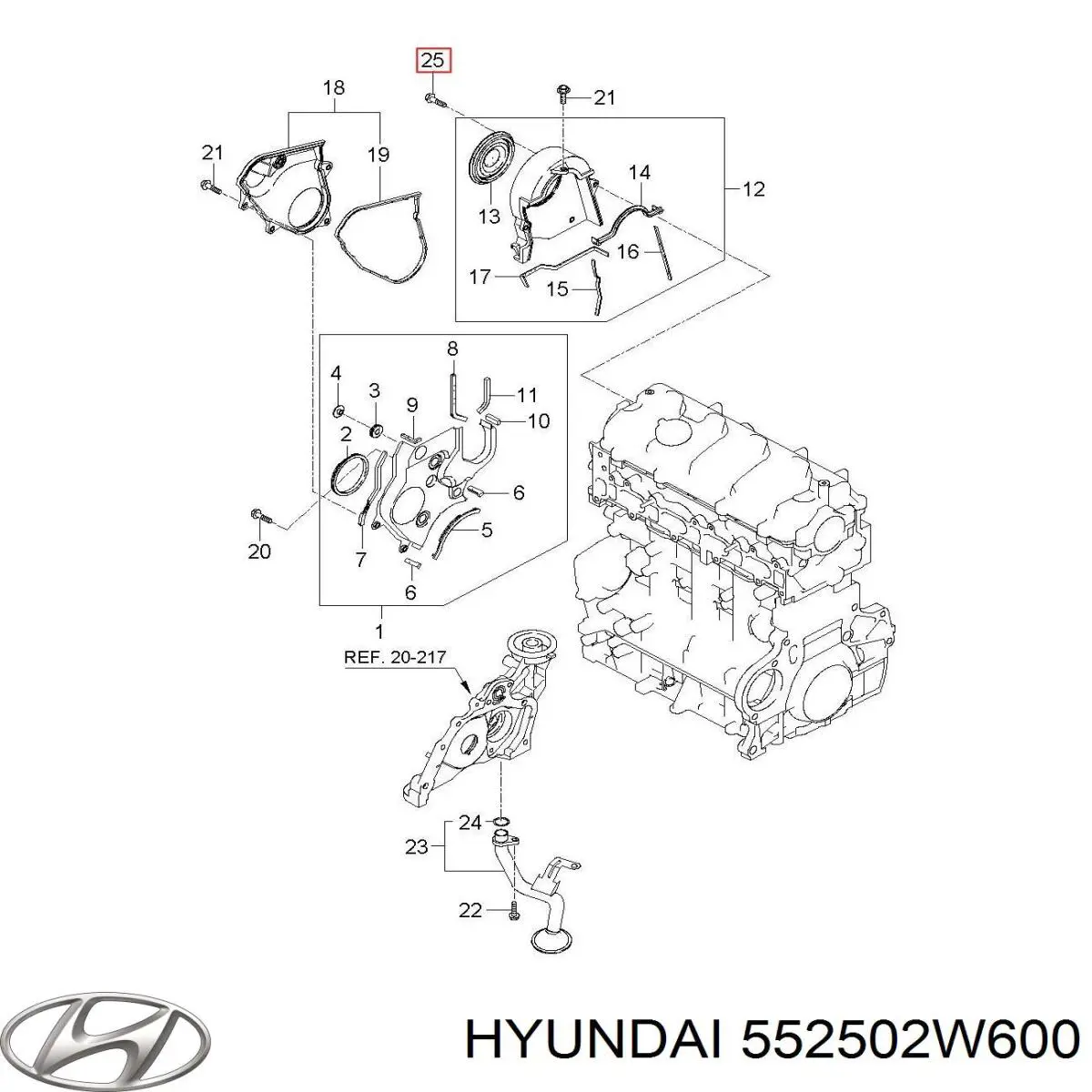  552502W600 Hyundai/Kia