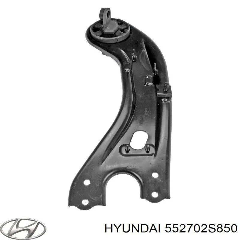552702S850 Hyundai/Kia braço oscilante (tração longitudinal inferior esquerdo de suspensão traseira)