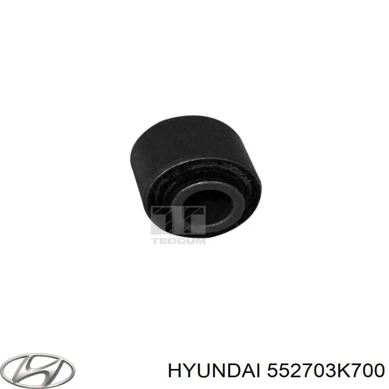 552703K700 Hyundai/Kia braço oscilante (tração longitudinal inferior esquerdo/direito de suspensão traseira)