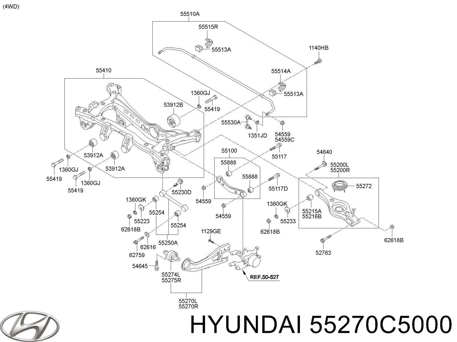  Hyundai/Kia 55270C5000 цена, от 58.28 USD