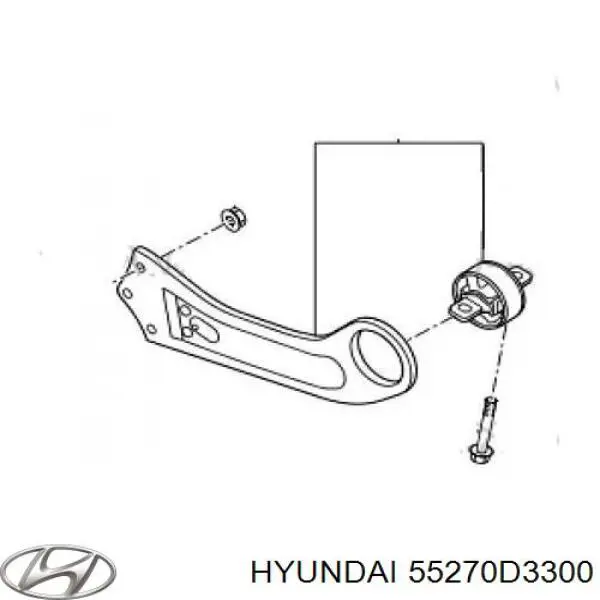 55270D3300 Hyundai/Kia рычаг (тяга задней подвески продольный нижний левый)