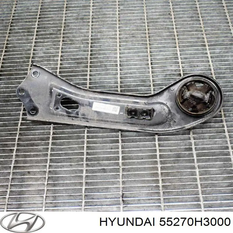 55270H3000 Hyundai/Kia braço oscilante (tração longitudinal inferior esquerdo de suspensão traseira)