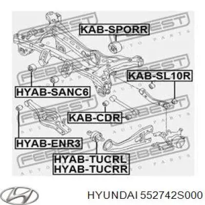 Купить 552742S000 Hyundai/Kia Сайлентблок заднего продольного рычага передний