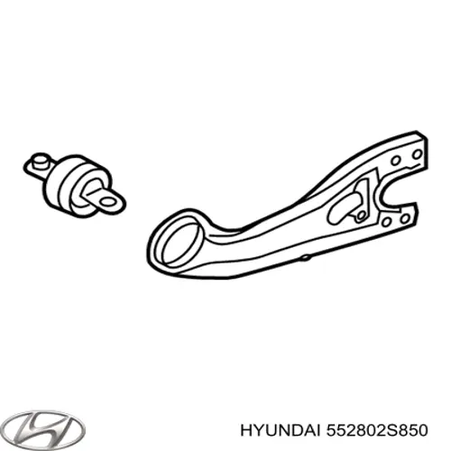 Braço oscilante (tração) longitudinal inferior direito de suspensão traseira para KIA Sportage (SL)