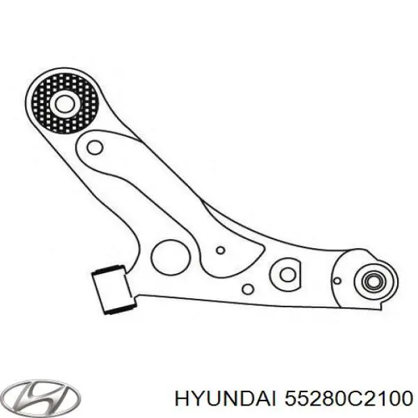 Купить 55280C2100 Hyundai/Kia Рычаг (тяга) задней подвески продольный нижний правый