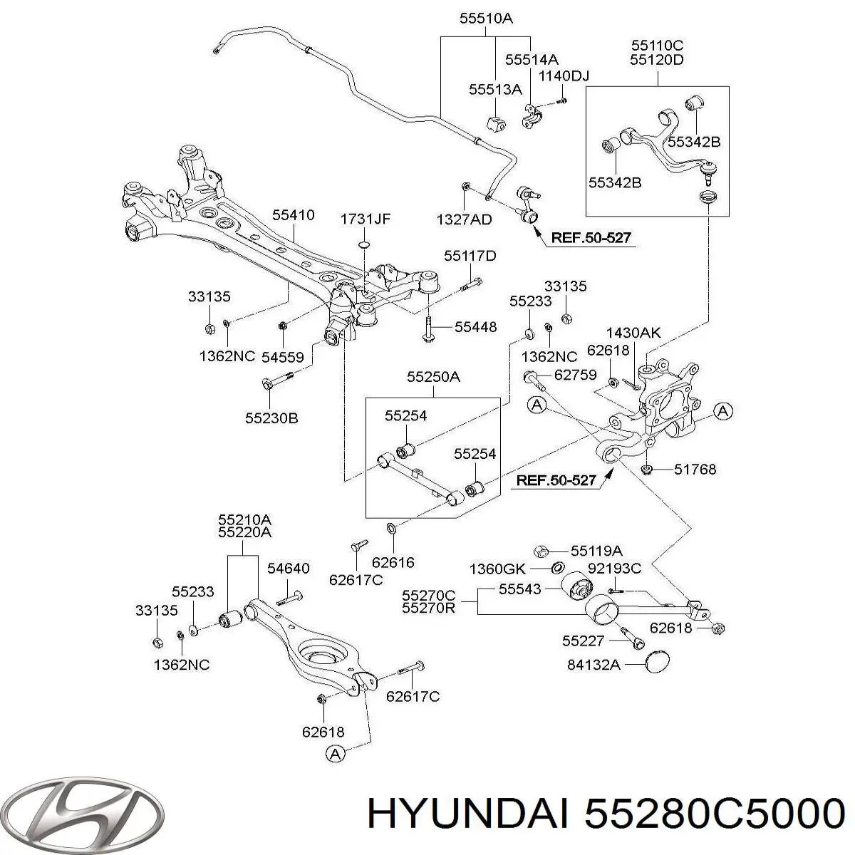  Hyundai/Kia 55280C5000 цена, от 38.70 USD