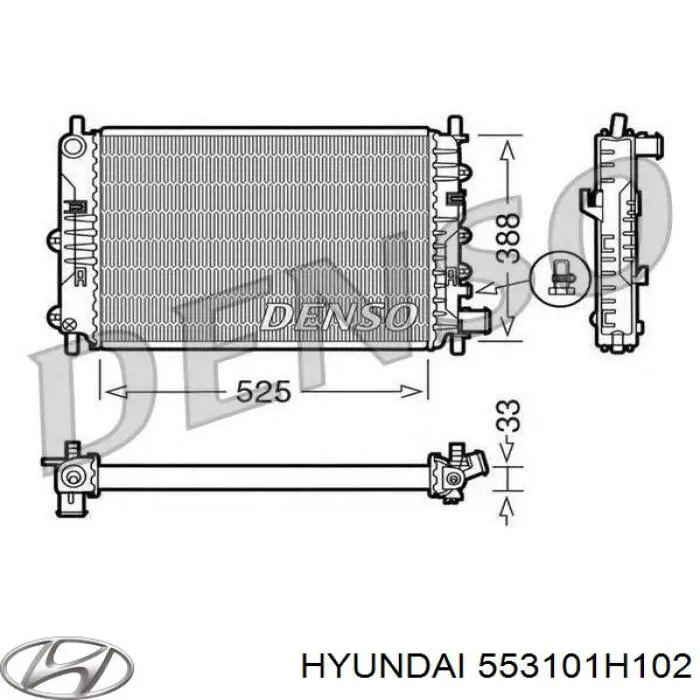 Амортизатор задний 553101H102 Hyundai/Kia