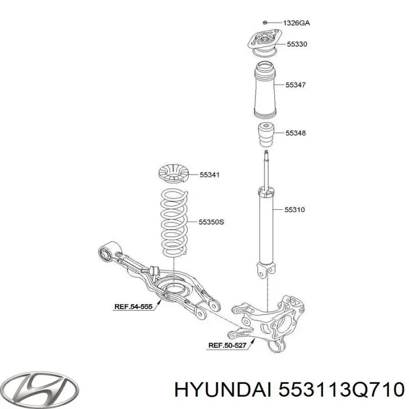 Амортизатор задний 553113Q710 Hyundai/Kia