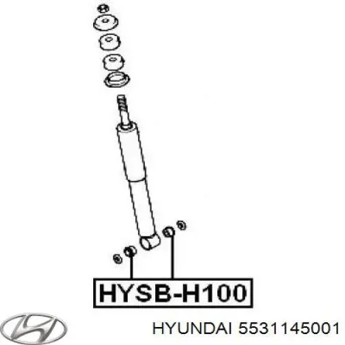 5531145001 Hyundai/Kia bucha de suporte dianteiro de estabilizador