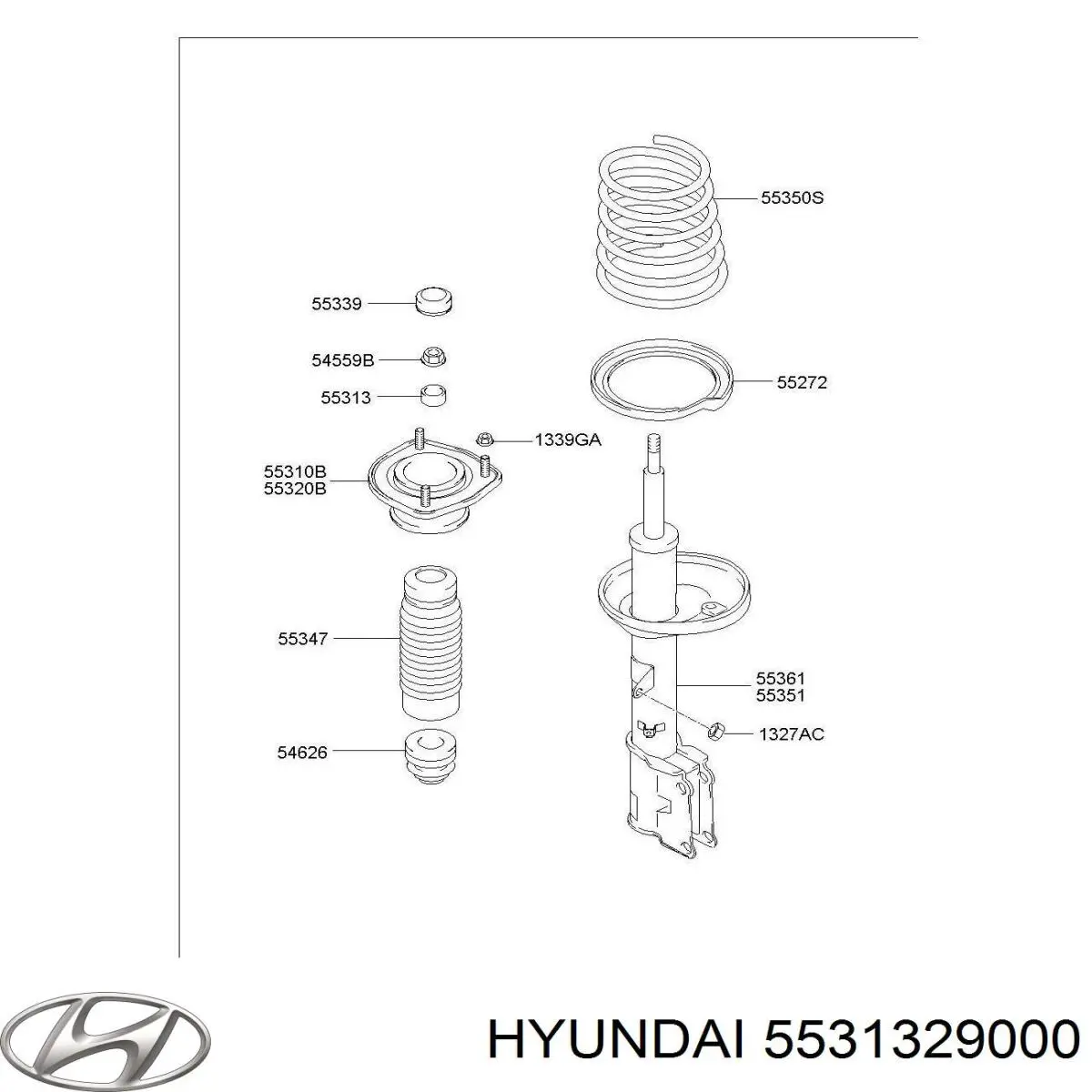 Втулка штока амортизатора переднего Hyundai/Kia 5531329000 цена, от 1.90 USD