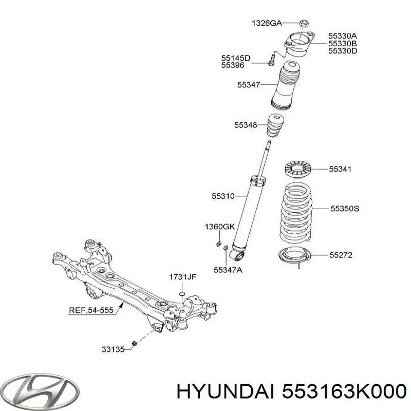 Пыльник амортизатора заднего на Hyundai Sonata NF