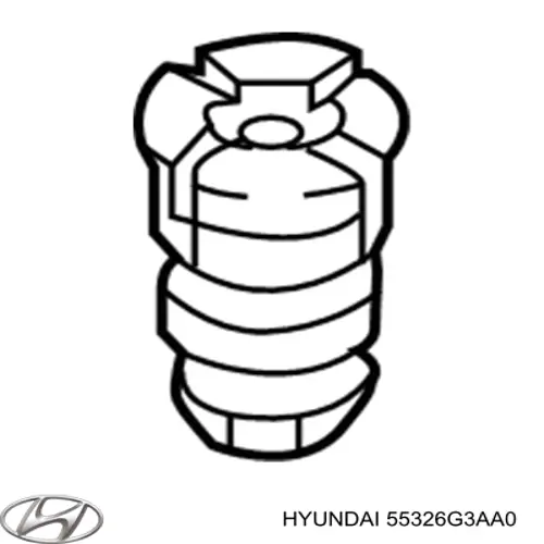 Буфер-отбойник амортизатора заднего Hyundai/Kia 55326G3AA0 цена, от 1370.60 UAH