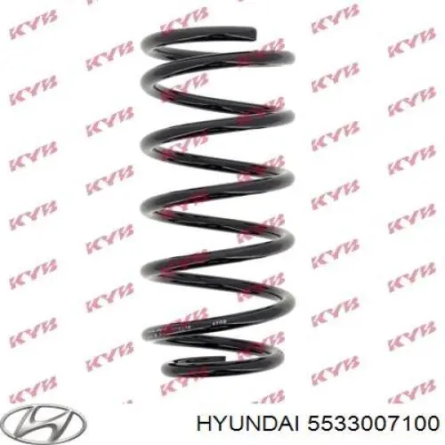 5533007100 Hyundai/Kia Пружина подвески задняя