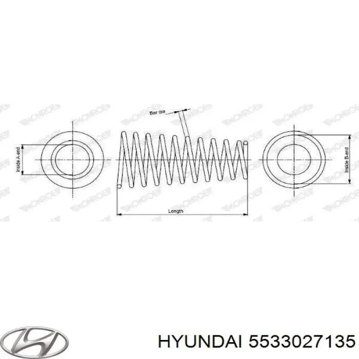 Пружина амортизатора Hyundai/Kia 5533027310 цена, от 32.14 USD