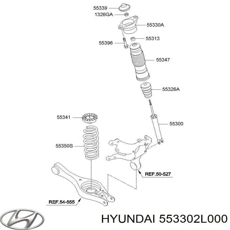 Опора заднего амортизатора Hyundai/Kia 553302L000 цена, от 23.42 USD