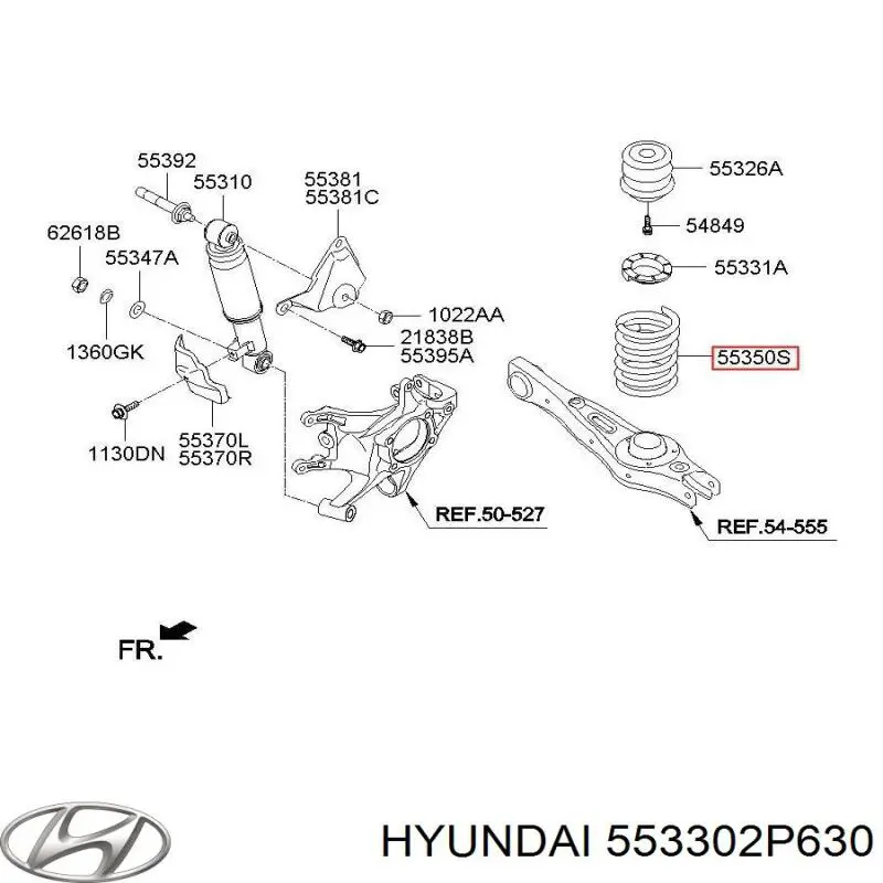 553302P630 Hyundai/Kia Пружина подвески задняя