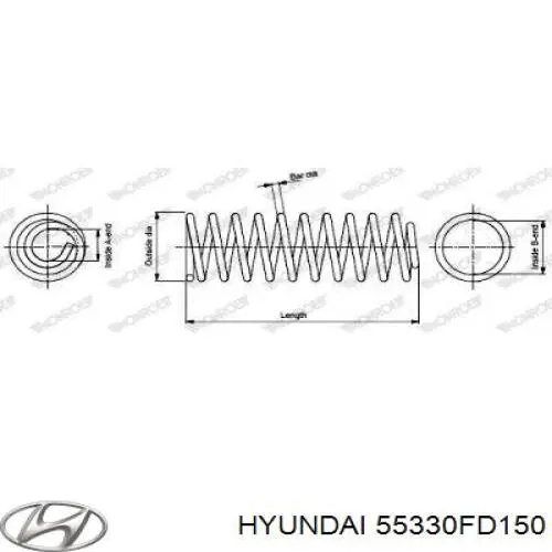 Пружина амортизатора Hyundai/Kia 55330FD150 цена, от  USD