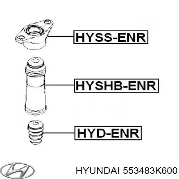 Буфер (отбойник) амортизатора заднего Hyundai/Kia 553483K600